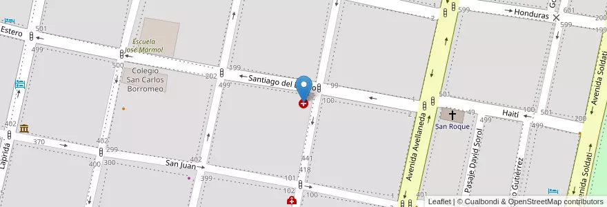 Mapa de ubicacion de Sanatorio Parque en آرژانتین, Tucumán, San Miguel De Tucumán, Departamento Capital, San Miguel De Tucumán.