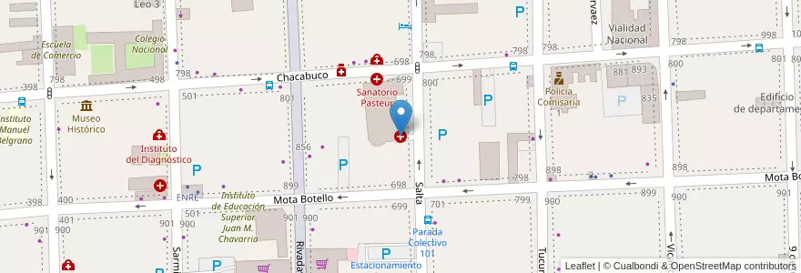 Mapa de ubicacion de Sanatorio Pasteur en Argentina, Catamarca, Departamento Capital, Municipio De San Fernando Del Valle De Catamarca, San Fernando Del Valle De Catamarca.