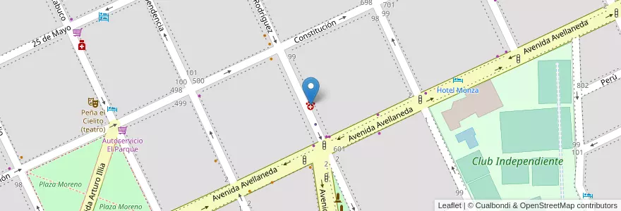 Mapa de ubicacion de Sanatorio Veterinario en Argentina, Buenos Aires, Partido De Tandil, Tandil.