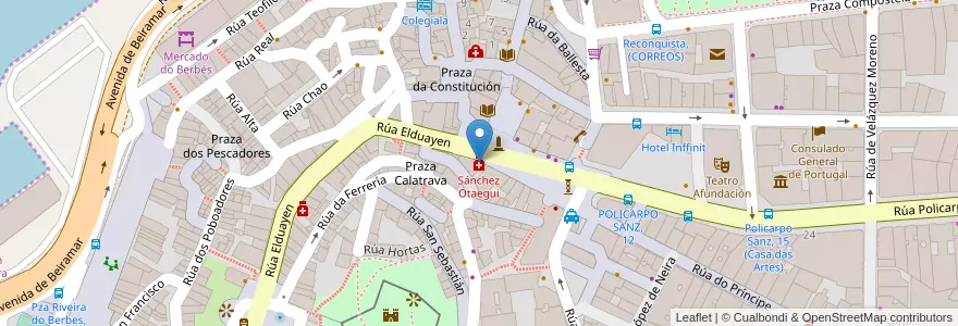 Mapa de ubicacion de Sánchez Otaegui en スペイン, Vigo.