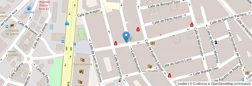 Mapa de ubicacion de SANCHEZ PACHECO, CALLE, DE,19 en إسبانيا, منطقة مدريد, منطقة مدريد, Área Metropolitana De Madrid Y Corredor Del Henares, مدريد.