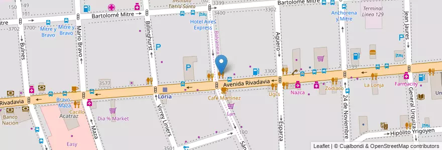 Mapa de ubicacion de Sánchez & Sánchez, Balvanera en Argentine, Ciudad Autónoma De Buenos Aires, Comuna 5, Buenos Aires.