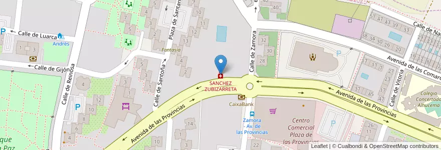 Mapa de ubicacion de SANCHEZ ZUBIZARRETA en 스페인, Comunidad De Madrid, Comunidad De Madrid, Área Metropolitana De Madrid Y Corredor Del Henares, Fuenlabrada.