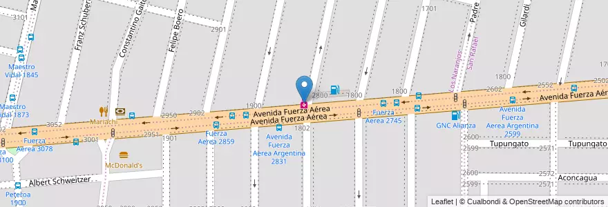 Mapa de ubicacion de Sánchez en Arjantin, Córdoba, Departamento Capital, Pedanía Capital, Córdoba, Municipio De Córdoba.