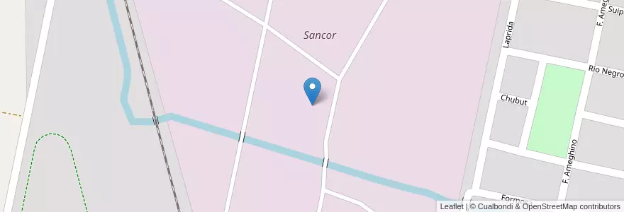 Mapa de ubicacion de Sancor en Arjantin, Santa Fe, Departamento Castellanos, Municipio De Sunchales.