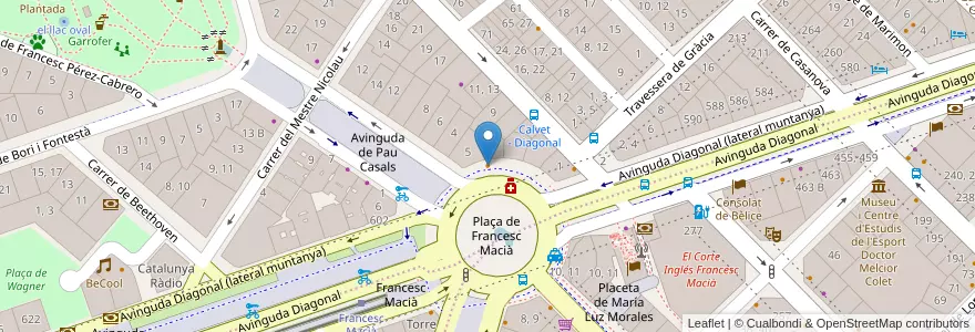 Mapa de ubicacion de Sandor en 西班牙, Catalunya, Barcelona, Barcelonès, Barcelona.
