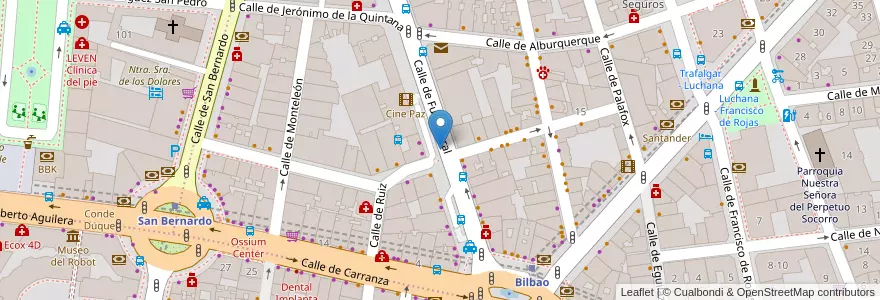 Mapa de ubicacion de SANDOVAL, CALLE, DE,2 en スペイン, マドリード州, Comunidad De Madrid, Área Metropolitana De Madrid Y Corredor Del Henares, Madrid.
