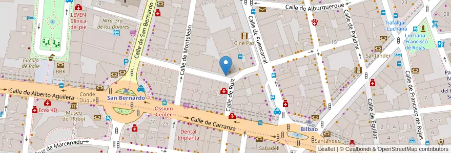 Mapa de ubicacion de SANDOVAL, CALLE, DE,8 en Spain, Community Of Madrid, Community Of Madrid, Área Metropolitana De Madrid Y Corredor Del Henares, Madrid.