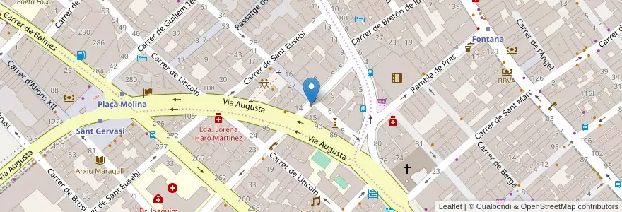 Mapa de ubicacion de Sandwich & Friends en إسبانيا, كتالونيا, برشلونة, بارسلونس, Barcelona.