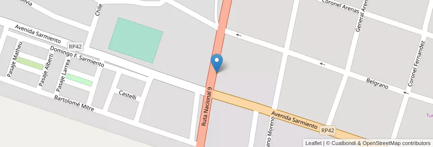 Mapa de ubicacion de Sandwicheria Avenida en Argentinien, Jujuy, Departamento El Carmen, Municipio De El Carmen, El Carmen.