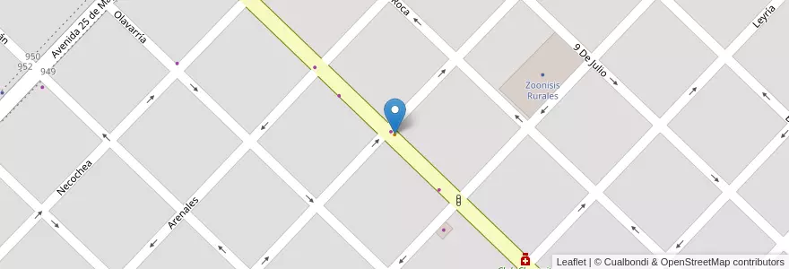 Mapa de ubicacion de Sandwichería El Colo en Argentinië, Buenos Aires, Partido De Azul.