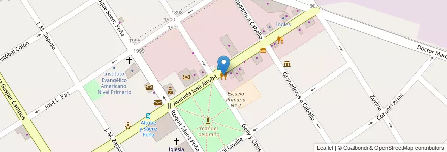 Mapa de ubicacion de Sandwicheria Juancito en Argentinië, Buenos Aires, Partido De José C. Paz.