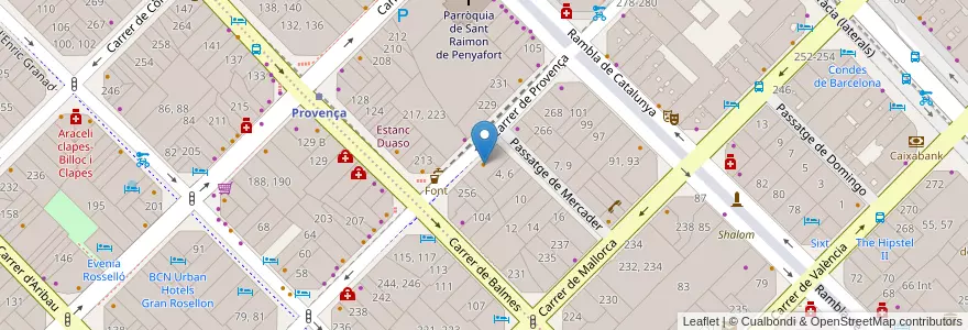 Mapa de ubicacion de SandwiChez en Espanha, Catalunha, Barcelona, Barcelonès, Barcelona.