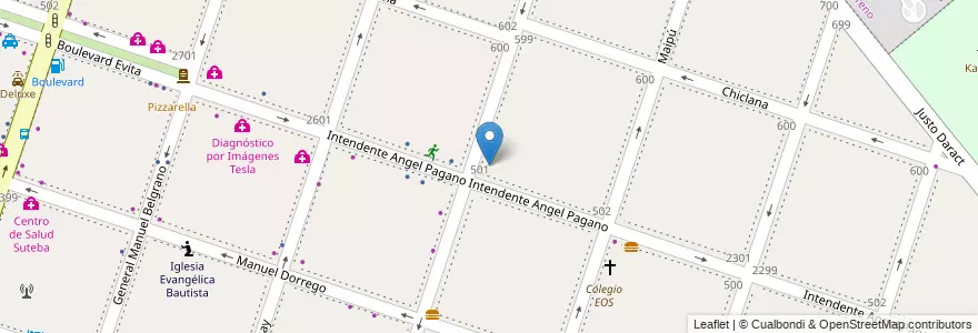 Mapa de ubicacion de Sangarad en Argentinië, Buenos Aires, Partido De Moreno, Moreno.