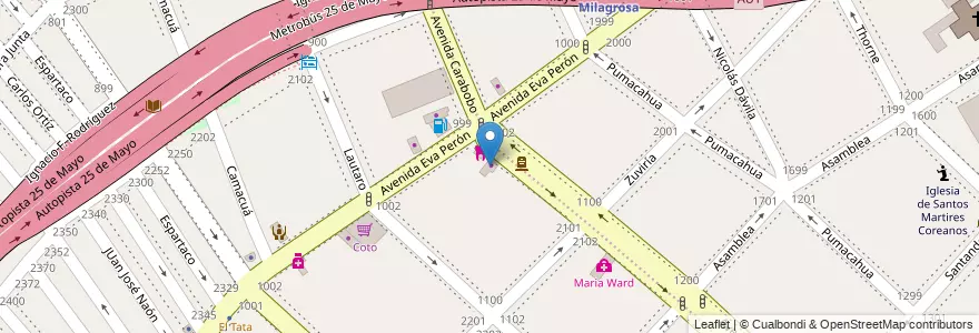 Mapa de ubicacion de Sanitarios Cristo Rey, Flores en Arjantin, Ciudad Autónoma De Buenos Aires, Comuna 7, Buenos Aires.