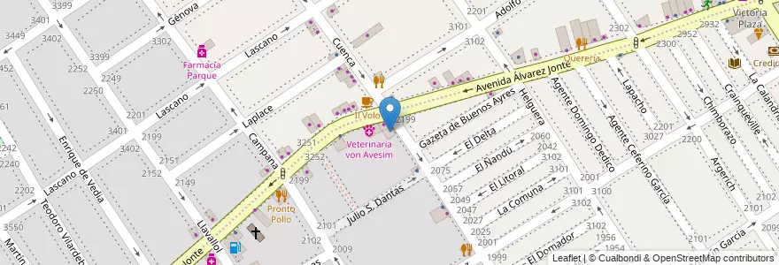 Mapa de ubicacion de Sanitarios del Centro, Villa Santa Rita en Аргентина, Буэнос-Айрес, Буэнос-Айрес, Comuna 11.