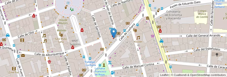 Mapa de ubicacion de Sanitas en 西班牙, Comunidad De Madrid, Comunidad De Madrid, Área Metropolitana De Madrid Y Corredor Del Henares, Madrid.