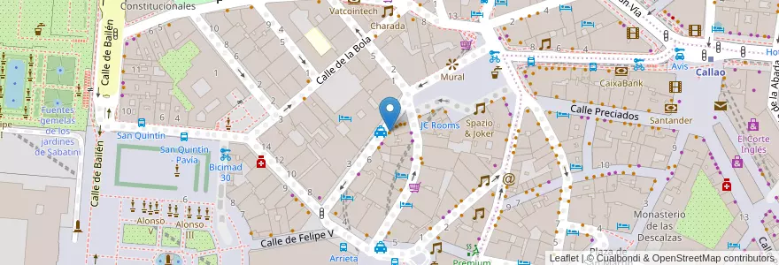 Mapa de ubicacion de Sankara Lounge Bar en スペイン, マドリード州, Comunidad De Madrid, Área Metropolitana De Madrid Y Corredor Del Henares, Madrid.