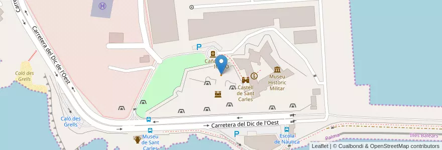 Mapa de ubicacion de Sant Carles Café en Spagna, Isole Baleari, España (Mar Territorial), Palma.