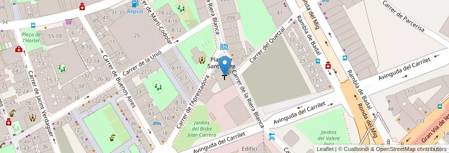 Mapa de ubicacion de Sant Isidre Llaurador en スペイン, カタルーニャ州, Barcelona, バルサルネス, Barcelona.