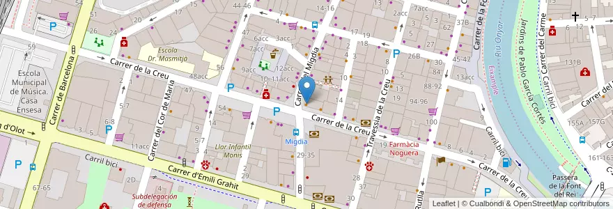 Mapa de ubicacion de Sant Pau en Spagna, Catalunya, Girona, Gironès, Girona.