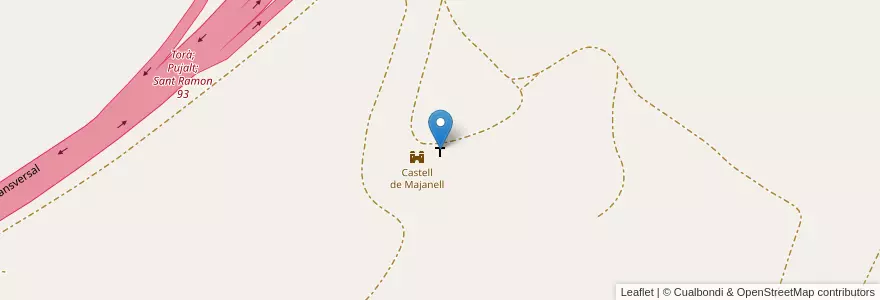 Mapa de ubicacion de Sant Pere de Mejanell en 西班牙, Catalunya, 莱里达, Segarra, Estaràs.