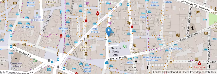 Mapa de ubicacion de Santa Ana Tandoori en İspanya, Comunidad De Madrid, Comunidad De Madrid, Área Metropolitana De Madrid Y Corredor Del Henares, Madrid.