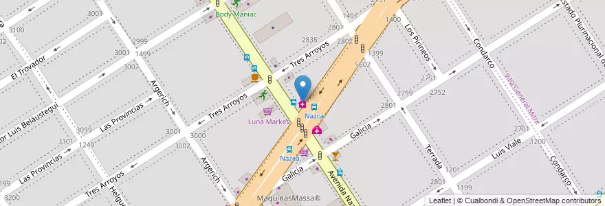Mapa de ubicacion de Santa Ana, Villa Santa Rita en Argentina, Ciudad Autónoma De Buenos Aires, Buenos Aires.