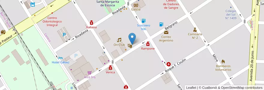 Mapa de ubicacion de Santa Anita en Argentina, Santa Fe, Departamento San Jerónimo, Municipio De Gálvez, Gálvez.