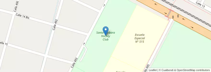 Mapa de ubicacion de Santa Bárbara Hockey Club, Gonnet en الأرجنتين, بوينس آيرس, Partido De La Plata, Manuel B. Gonnet.
