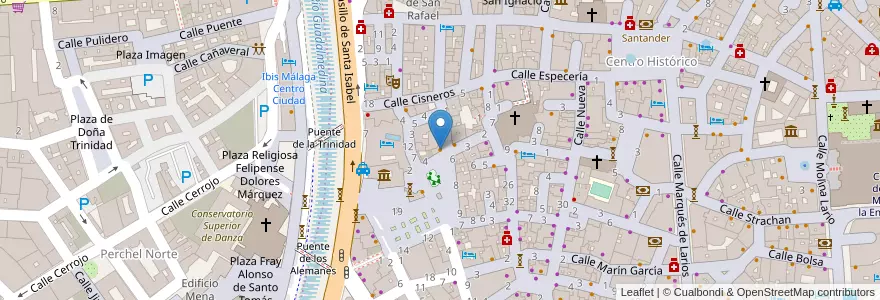 Mapa de ubicacion de Santa Canela Café en Испания, Андалусия, Málaga, Málaga-Costa Del Sol, Малага.
