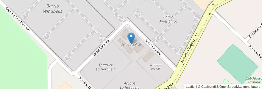 Mapa de ubicacion de Santa Catalina en Arjantin, Buenos Aires, Partido De San Fernando, Victoria.