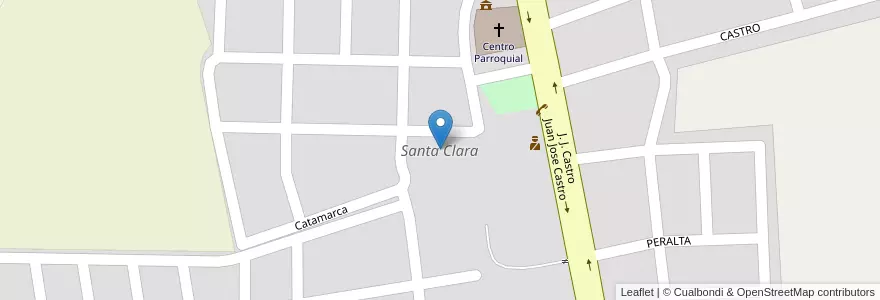 Mapa de ubicacion de Santa Clara en アルゼンチン, フフイ州, Departamento Santa Bárbara, Municipio De Santa Clara.
