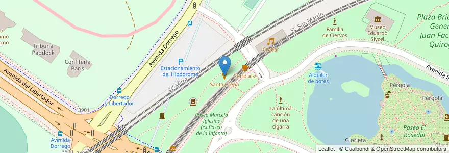 Mapa de ubicacion de Santa Crêpa, Palermo en الأرجنتين, Ciudad Autónoma De Buenos Aires, Buenos Aires, Comuna 14.