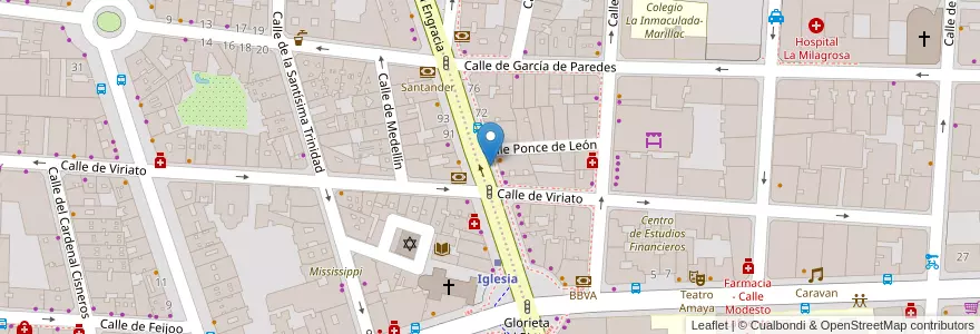 Mapa de ubicacion de SANTA ENGRACIA, CALLE, DE,68 en إسبانيا, منطقة مدريد, منطقة مدريد, Área Metropolitana De Madrid Y Corredor Del Henares, مدريد.