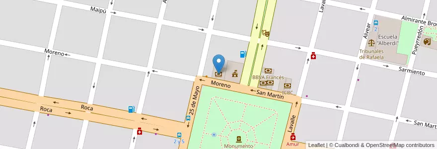Mapa de ubicacion de Santa Fe en アルゼンチン, サンタフェ州, Departamento Castellanos, Municipio De Rafaela.
