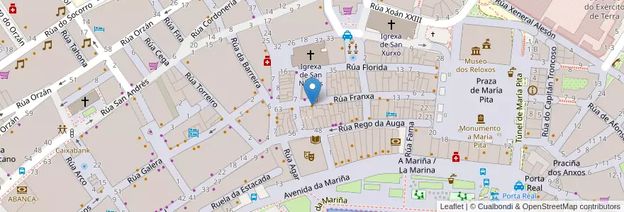 Mapa de ubicacion de Santa Fé en Spanien, Galicien, A Coruña, A Coruña, A Coruña.