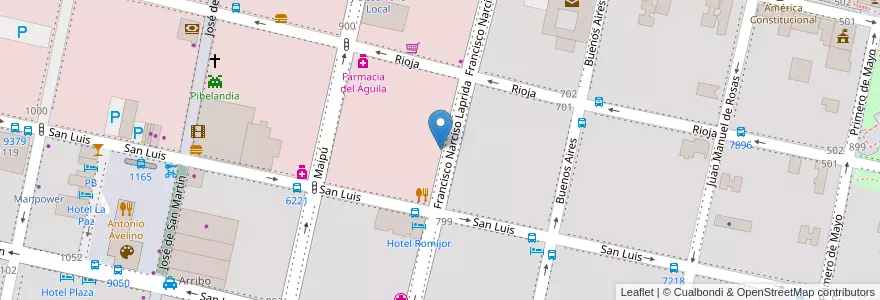 Mapa de ubicacion de Santa Fe Servicios en Arjantin, Santa Fe, Departamento Rosario, Municipio De Rosario, Rosario.