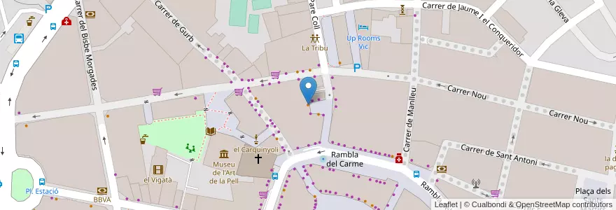 Mapa de ubicacion de Santa Gloria en Espanha, Catalunha, Barcelona, Osona, Vic.