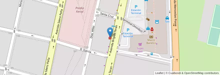 Mapa de ubicacion de Santa Ines en Arjantin, Tucumán, San Miguel De Tucumán, Departamento Capital, San Miguel De Tucumán.