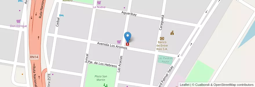 Mapa de ubicacion de Santa Inés en Argentina, Entre Ríos, Departamento Colón, Distrito Sexto.