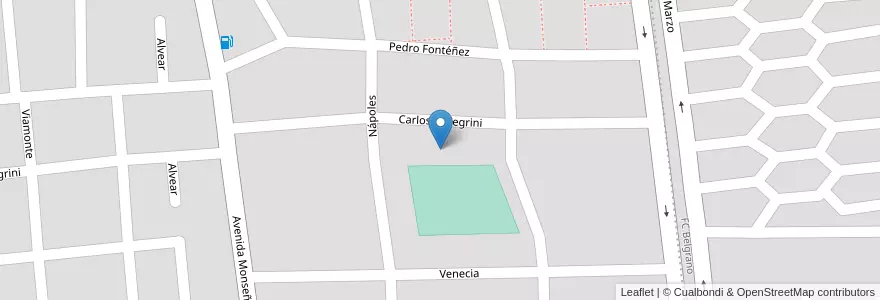 Mapa de ubicacion de Santa Isabel en Argentine, La Rioja, Departamento Capital, La Rioja.