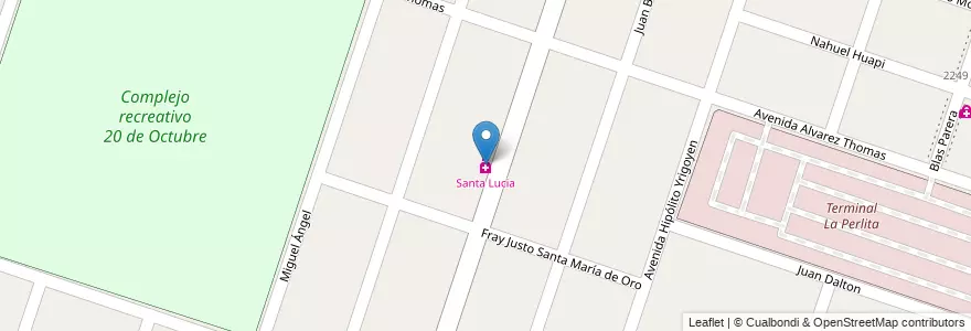 Mapa de ubicacion de Santa Lucia en アルゼンチン, ブエノスアイレス州, Partido De Moreno, Moreno.