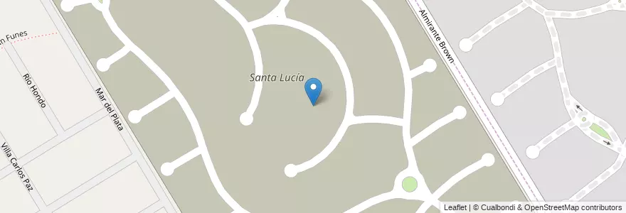 Mapa de ubicacion de Santa Lucía en Arjantin, Buenos Aires, Partido Del Pilar, Villa Rosa.