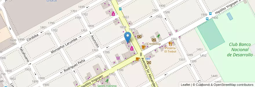 Mapa de ubicacion de Santa Lucía en Arjantin, Buenos Aires, Partido De San Isidro, Martínez.