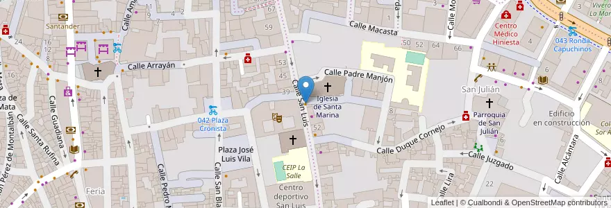 Mapa de ubicacion de Santa Maria en Spanje, Andalusië, Sevilla, Sevilla.