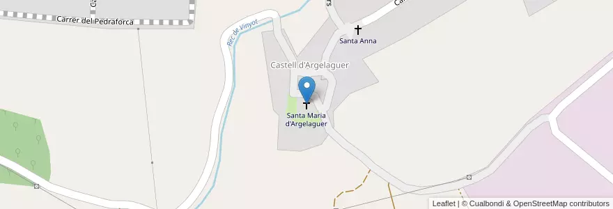 Mapa de ubicacion de Santa Maria d'Argelaguer en Испания, Каталония, Жирона, Гарроча, Argelaguer.