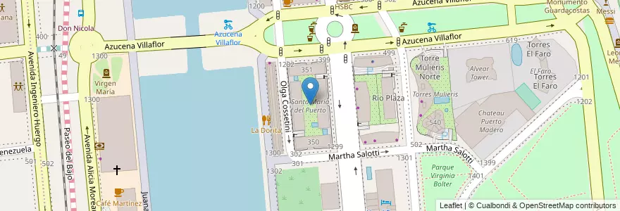 Mapa de ubicacion de Santa María del Puerto, Puerto Madero en アルゼンチン, Ciudad Autónoma De Buenos Aires, Comuna 1, ブエノスアイレス.