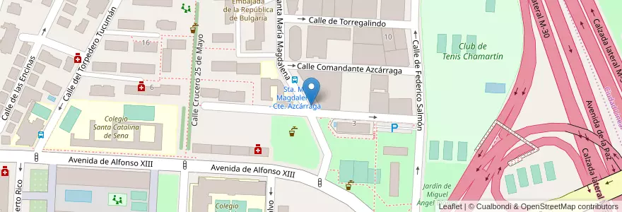 Mapa de ubicacion de SANTA MARIA MAGDALENA, CALLE, DE,8 en اسپانیا, بخش خودمختار مادرید, بخش خودمختار مادرید, Área Metropolitana De Madrid Y Corredor Del Henares, مادرید.