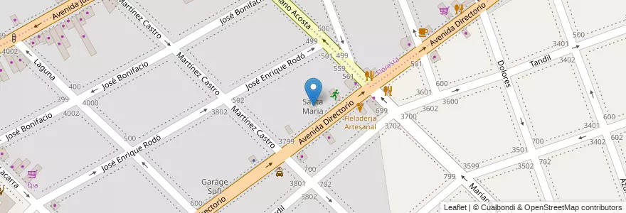 Mapa de ubicacion de Santa Maria, Parque Avellaneda en Arjantin, Ciudad Autónoma De Buenos Aires, Comuna 9, Buenos Aires.